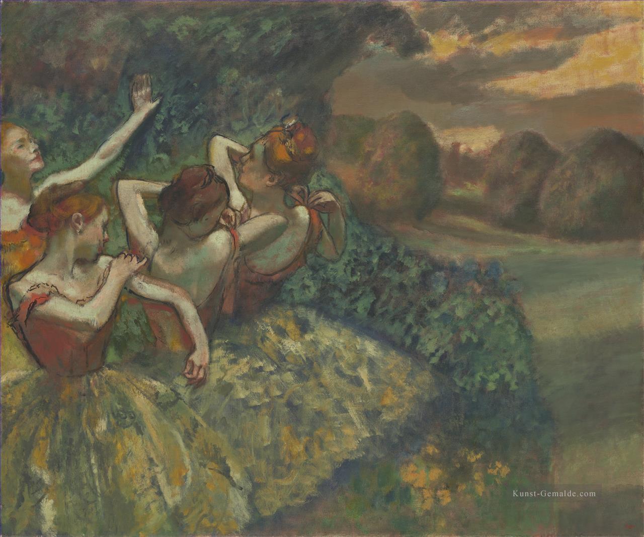 Vier Tänzer Impressionismus Ballett Tänzerin Edgar Degas Ölgemälde